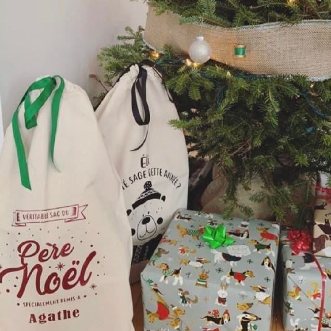 Sac pour cadeaux de Noël - As-tu été sage cette année? - Personnalisable