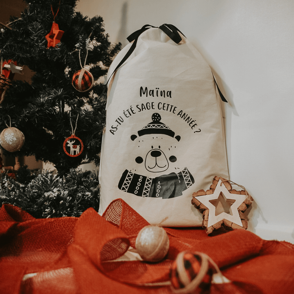 Sac pour cadeaux de Noël - As-tu été sage cette année? - Personnalisable