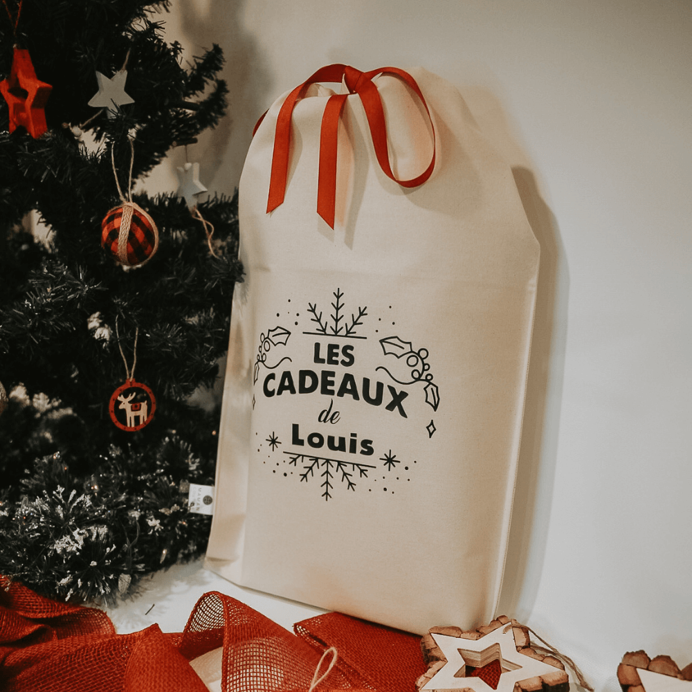 Sac pour cadeaux de Noël - Les cadeaux de... - Personnalisable